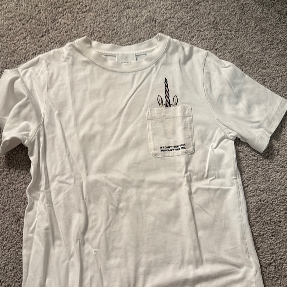 Burberry White Kids Short Sleeve Tee